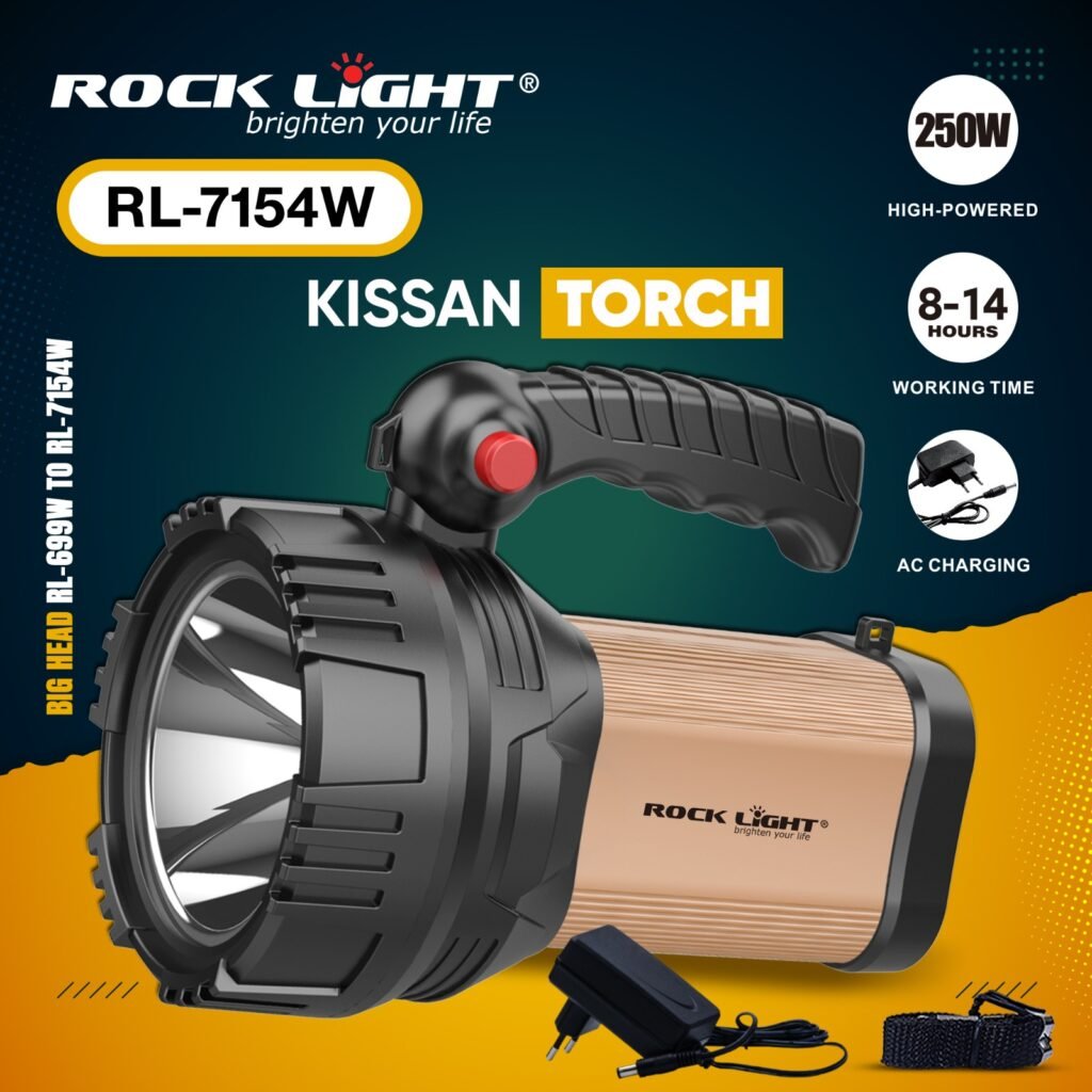RL-7154W – Rechargeable Kisan Torch for Outdoor Farming - Rocklight.co.in