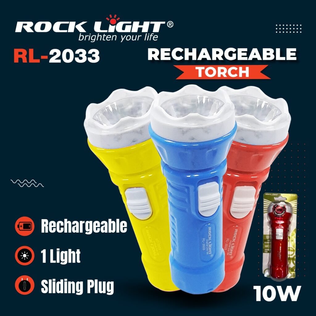 RL 2033 Hand Torch reliable daily use - Rocklight.co.in