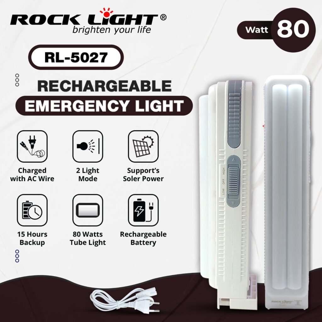 RL 5027 Emergency light rechargeable LED backup light - Rocklight.co.in